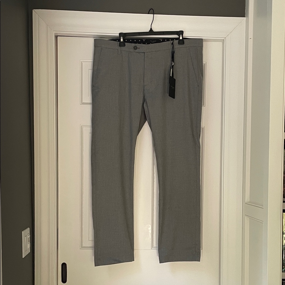 Ted Baker London Grey Seyii Slim Fit Pants (38R)